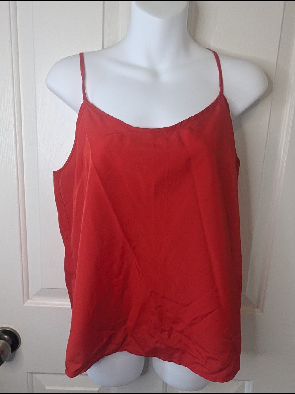 Nanette Lepore Red Adjustable Spaghetti Strap Camisole Top, Size Medium